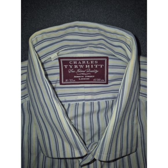 Charles Tyrwhitt 16/35 Extra Sea Island Quality Shirt‎  Striped - Picture 2 of 7